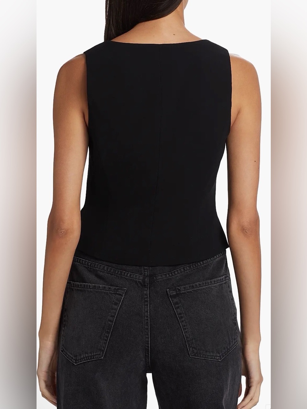 Rag & Bone Women’s Black Mariana Crepe Vest Size 2 NWT - Picture 2 of 13